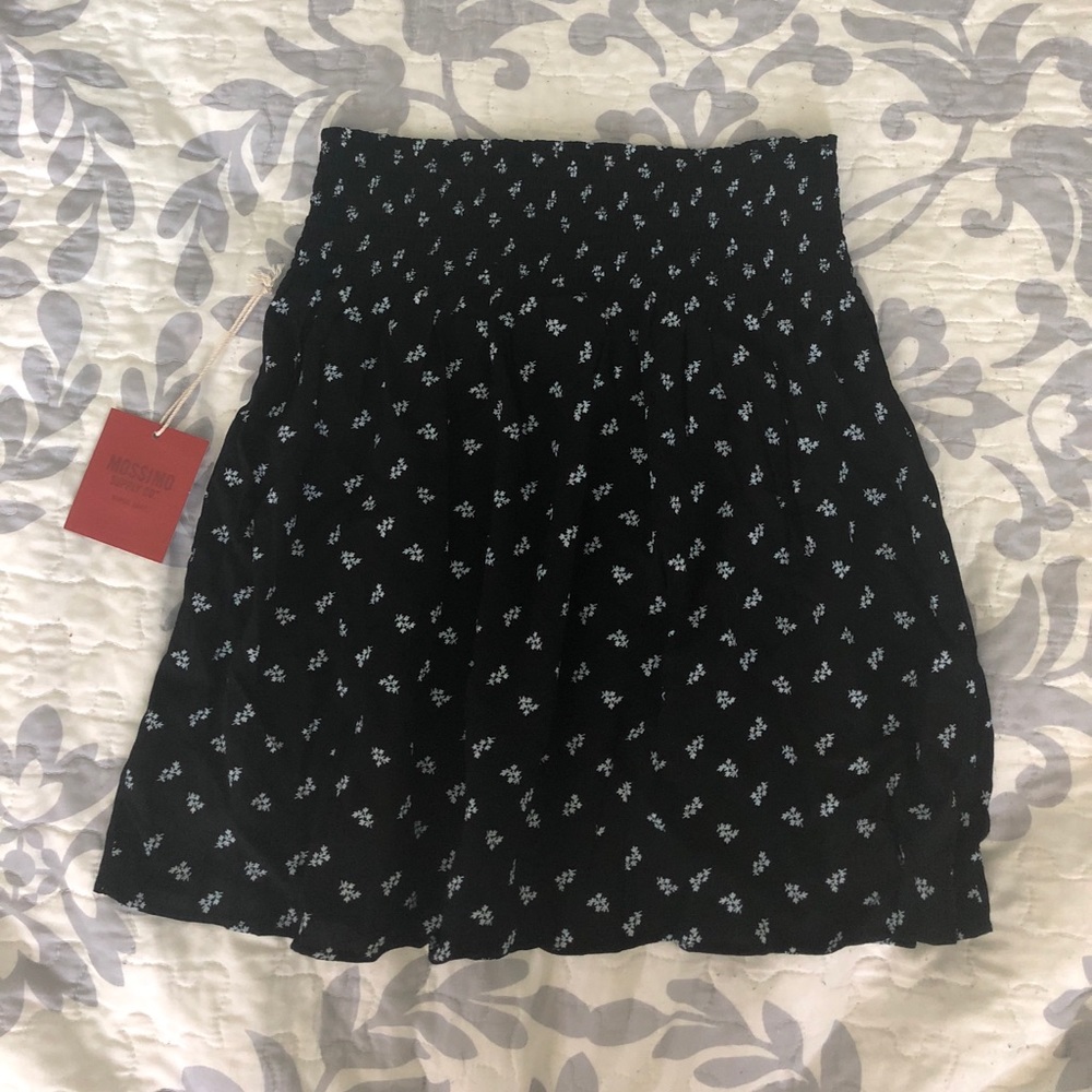 Mossimo Supply Co. Black Floral Mini Skirt